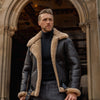 Men’s B3 RAF Aviator Sheepskin Shearling Leather Jacket - -