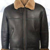 Men’s Black Aviator Shearling Jacket - Black