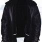 Men’s Black Biker Shearling Jacket