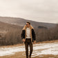 Men’s Brown B3 Flying Aviator Shearling Leather Long Jacket Coat