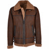 Men’s B3 Aviator Sheepskin Shearling Bomber Leather Jacket - -