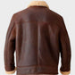 Men’s Brown Aviator Shearling Leather Jacket