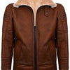 Men’s Brown Nappa Leather Jacket With Fur - Brown