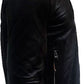 Men’s Double Collar Leather Jacket With Fur