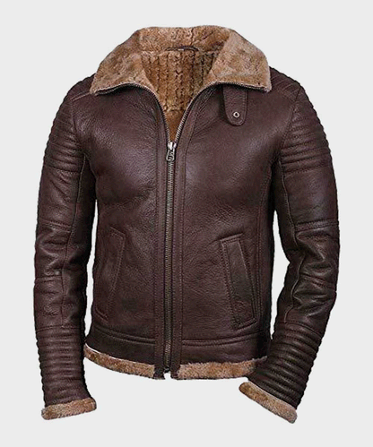Men’s Sheepskin Shearling Brown Jacket