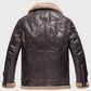 Men’s Sheepskin Shearling Dark Brown Leather Jacket