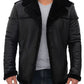 Men’s Black Shearling Winter Leather Jacket