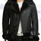 Mens Aviator Flying Jacket Real Shearling Sheepskin Toscana Flying Jacket Coat
