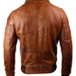 Men’s B3 Bomber Rust Tan Brown Fur Collar Aviator Pilot Leather Jacket