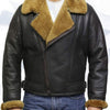 Men’s Leather Shearling Sheepskin Jacket - -