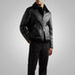 Men's Shearling Lined Leather Black Trucker Jacket