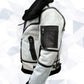 Mens WW RAF B3 Flying Fur Bomber Aviator Black Shearling Sheepskin White Leather Jacket