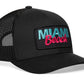 Miami Beach Trucker Hat  |  Script Snapback