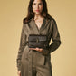 Mirella (dark brown) - Italian calf leather women's crossbody bag (with shoulder strap)