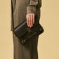 Mirella (dark brown) - Italian calf leather women's crossbody bag (with shoulder strap)