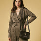Mirella (dark brown) - Italian calf leather women's crossbody bag (with shoulder strap)