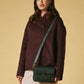 Mirella (green) - Italian calf leather women's crossbody bag (with shoulder strap)