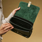 Mirella (green) - Italian calf leather women's crossbody bag (with shoulder strap)