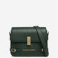 Mirella (green) - Italian calf leather women's crossbody bag (with shoulder strap)