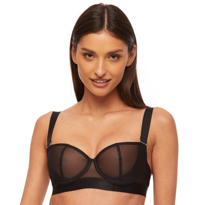 Kinga Mist Sheer Mesh Balconette Bra-0