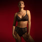 Samanta Nyks Black Sheer Lace Triangle Wireless Bra-3