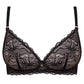 Samanta Nyks Black Sheer Lace Triangle Wireless Bra