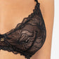 Samanta Nyks Black Sheer Lace Triangle Wireless Bra-2