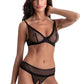 Amour Naughty Coquette Sheer Bra & Crotchless String Panty Set-2