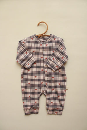 Heart Plaid Onesie