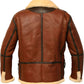 New Men’s Distresses Flight Leather Jacket With Fur