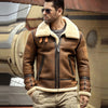 New Mens B3 Airforce Sheepskin Shearling Leather Jacket - -