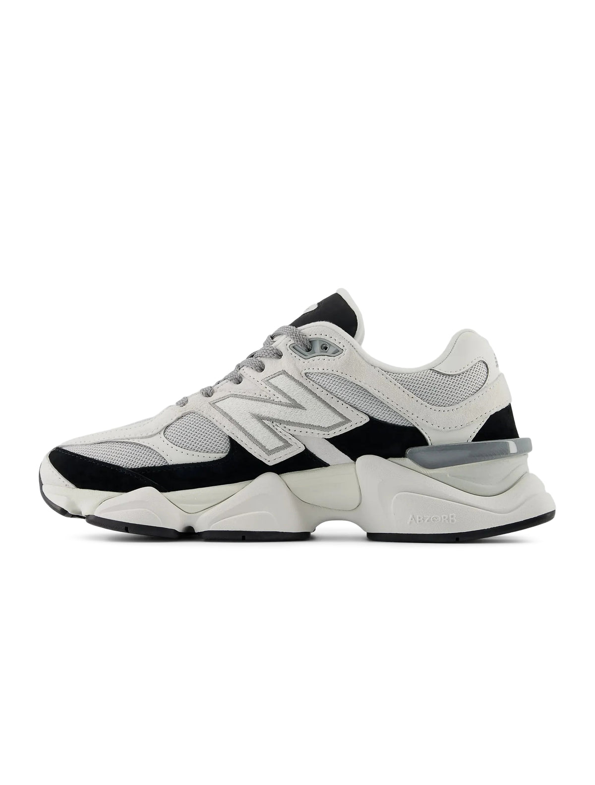 New Balance men's 9060 lifestyle shoes in white and black, stylish sneakers for casual wear