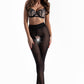 Amour Nymph Fishnet Open Crotch Pantyhose 30 DEN Black