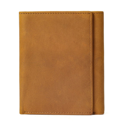 Men's Gift For Grandson Genuine Leather Crazy Men's Wallets