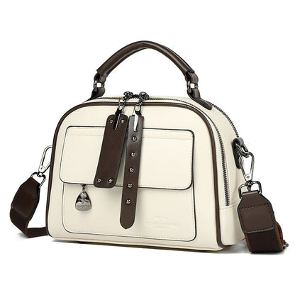 Women's Versatile Mom Large Capacity Soft Leather Shoulder Bags