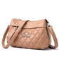 Women's Soft Leather Rhombus Fashion Large Capacity Crossbody Bags