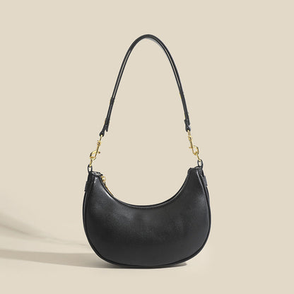 Rirati retro underarm textured light luxury crescent moon shoulder bag with stylish design and textured finish.