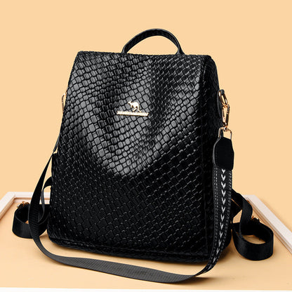 Pretty Popular Woven Leather Cheap Selling Backpacks