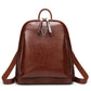 Women's Leather Fashion Oil Wax Cowhide Vintage Backpacks