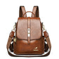 Women's Leather Korean Simple Fashion Large Capacity Backpacks