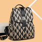 Large soft leather women's backpack by Rirati featuring trendy design and spacious main compartment with adjustable straps.