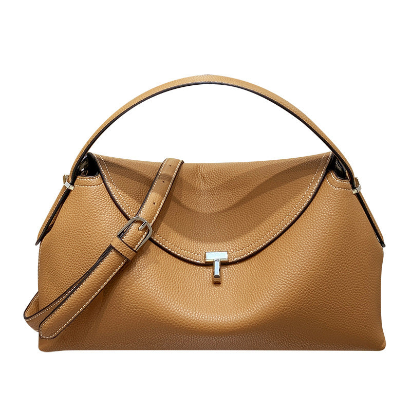 Women's Rirati Swedish high-grade commuter shoulder bag with large capacity and niche design, featuring multiple compartments and stylish look.
