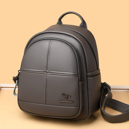 Women's Large Capacity Splicing Simple Fashion Soft Backpacks