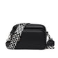 Women's & Men's Black Trendy Autumn Cowhide Solid Color Crossbody Bags
