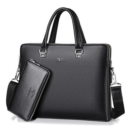 Classic Men's Fashion Soft Trendy Business Men's Handbags