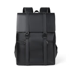 Men's Rirati waterproof leather commuter backpack with large capacity and decompression design, suitable for daily travel.