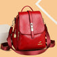 Women's Leather Korean Simple Fashion Large Capacity Backpacks
