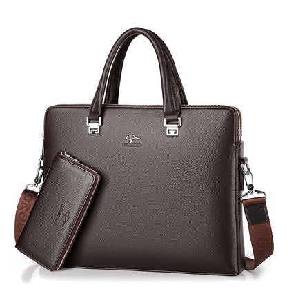 Classic Men's Fashion Soft Trendy Business Men's Handbags