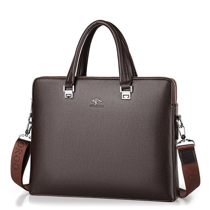 Classic Men's Fashion Soft Trendy Business Men's Handbags
