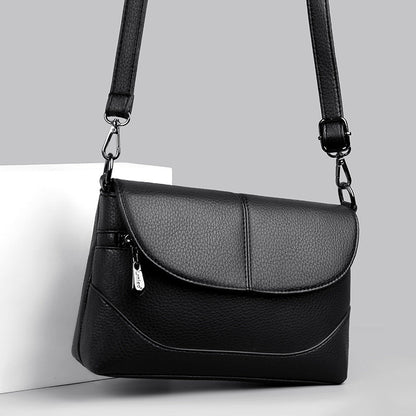 Women's Fashion Mother Texture Soft Leather Graceful Crossbody Bags